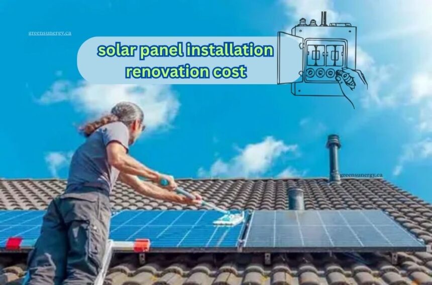 solar panel installation renovation cost