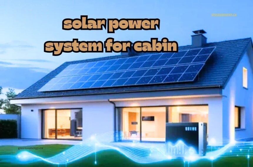 solar power system for cabin
