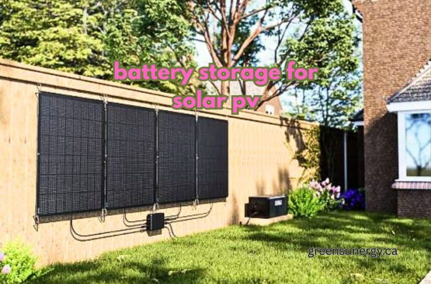 battery storage for solar pv