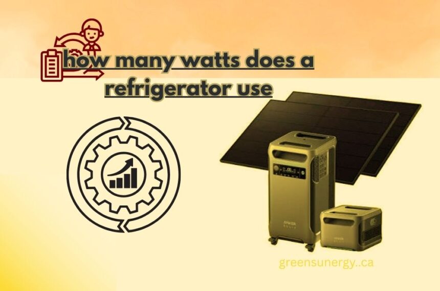 how many watts does a refrigerator use